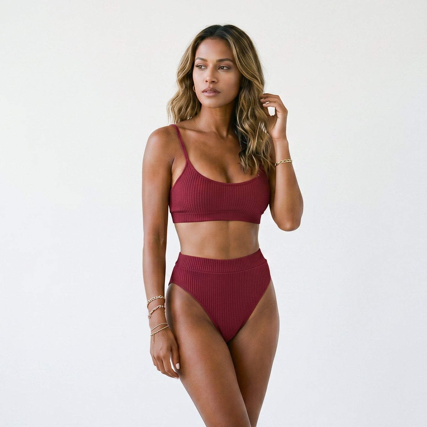 Sabrina - Elegant High Cut Yellow Bikini Swimwear for Women DONE 05-22-2026