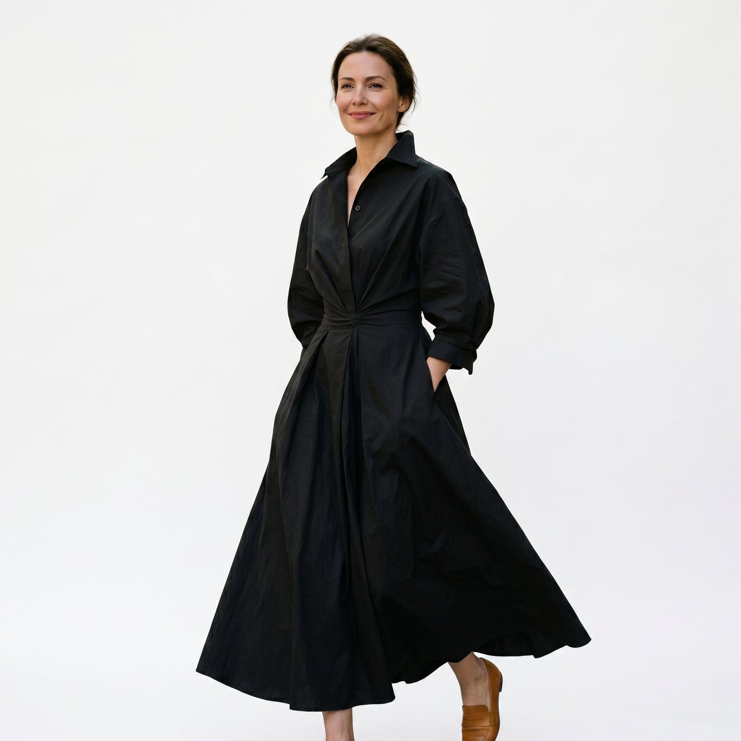 Sabrina - Elegant Midi Dress for Women in Timeless White DONE 05-12-2026