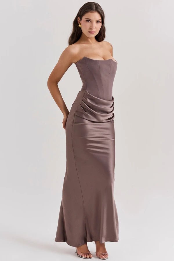 Sabrina - Elegant Strapless Corset Gown for Wedding Guests 1