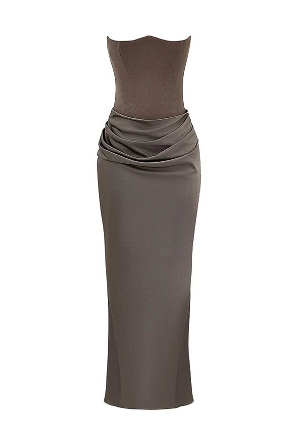 Sabrina - Elegant Strapless Corset Gown for Wedding Guests 4