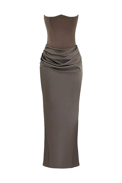 Sabrina - Elegant Strapless Corset Gown for Wedding Guests 4