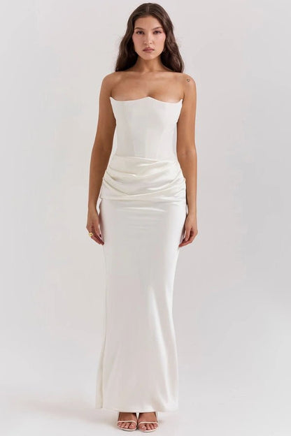 Sabrina - Elegant Strapless Corset Gown for Wedding Guests 6