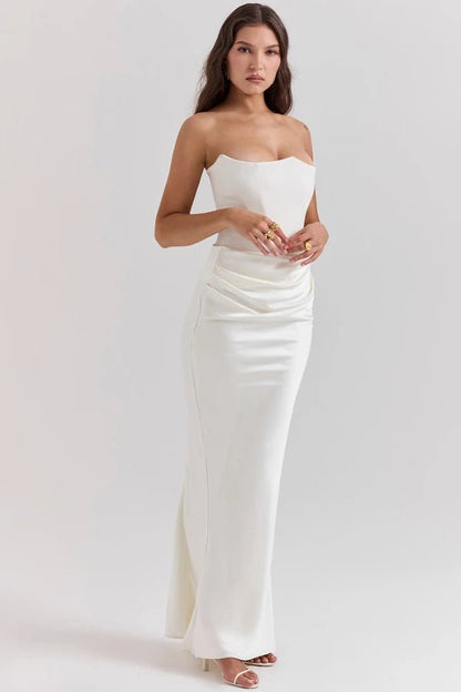 Sabrina - Elegant Strapless Corset Gown for Wedding Guests 8