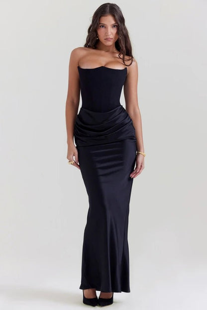 Sabrina - Elegant Strapless Corset Gown for Wedding Guests 9
