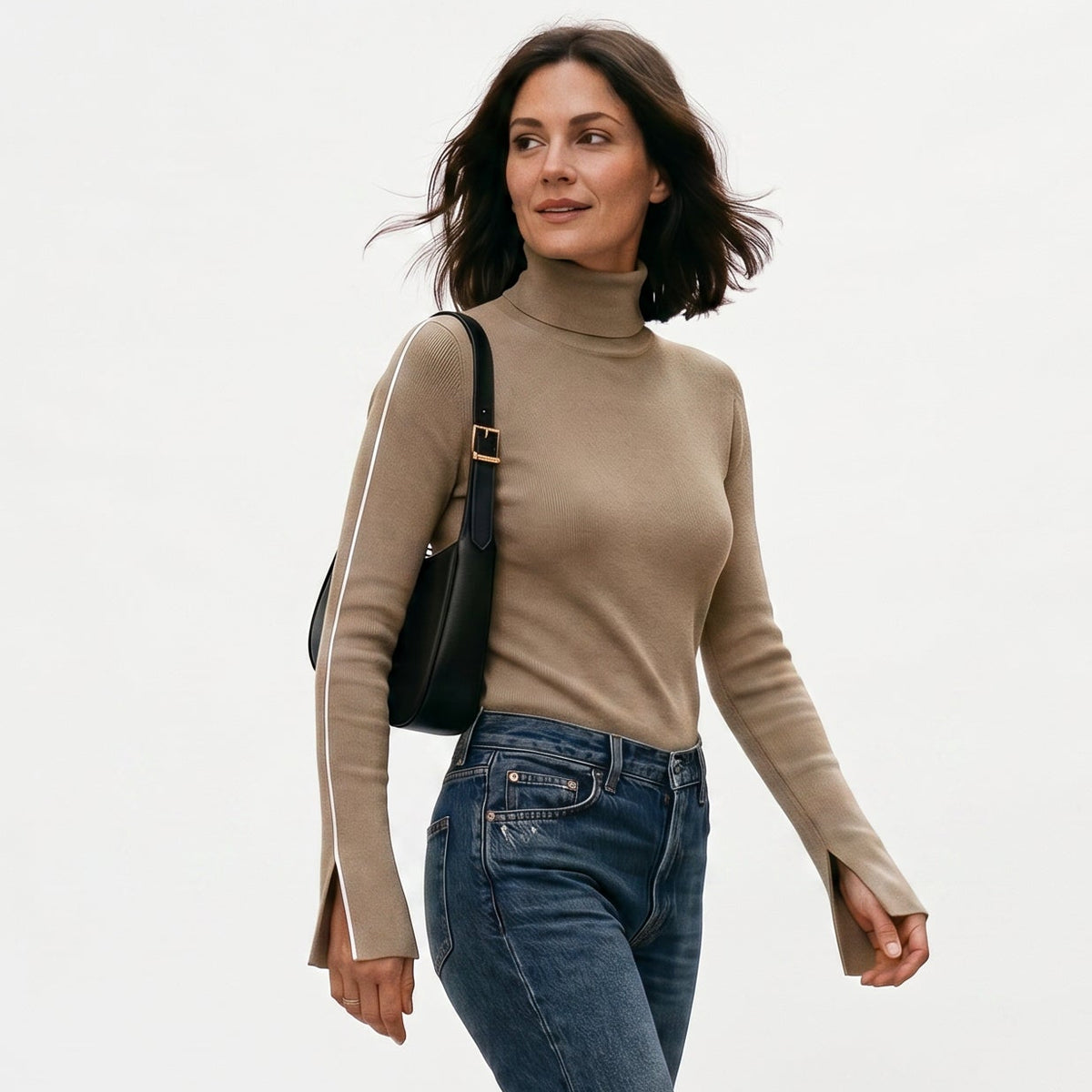 Savannah- Stylish Turtleneck Sweater with Contrast Piping DONE 05-09-2026