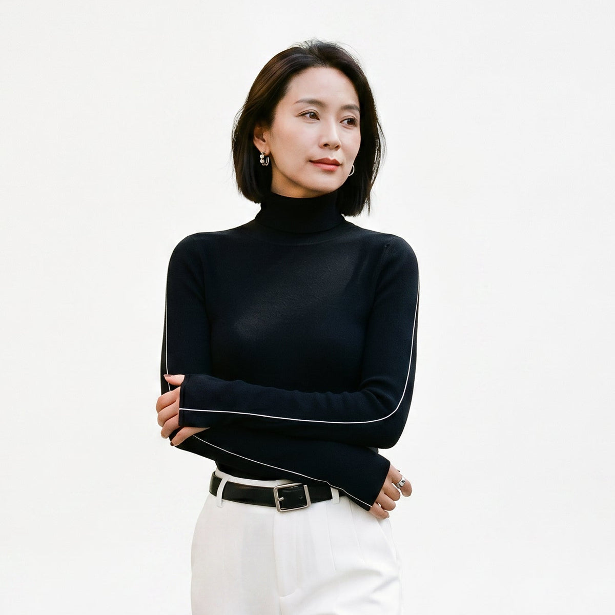 Savannah- Stylish Turtleneck Sweater with Contrast Piping DONE 05-09-2026