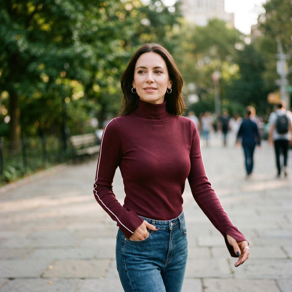 Savannah- Stylish Turtleneck Sweater with Contrast Piping DONE 05-09-2026