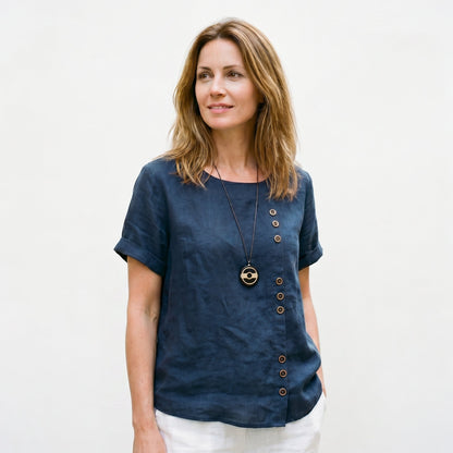 Sienna | Casual Relaxed Linen Tunic Top for Women DONE 06-05-2026