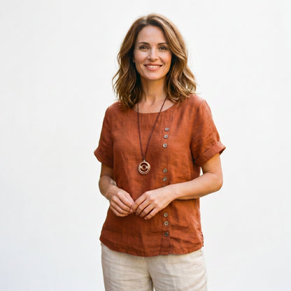 Sienna | Casual Relaxed Linen Tunic Top for Women DONE 06-05-2026
