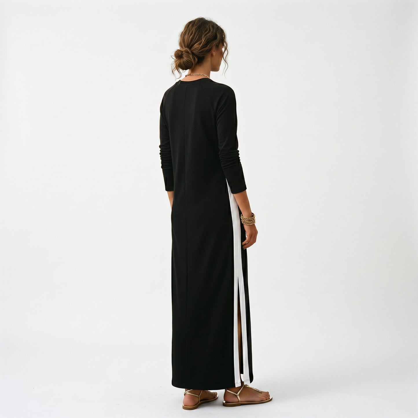 Sophia | Chic White Maxi Dress With Button-Down Collar DONE 05 -21-2026