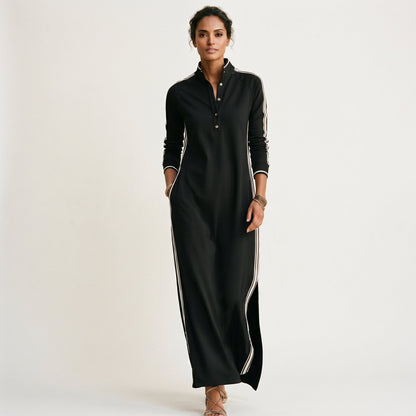 Sophia | Chic White Maxi Dress With Button-Down Collar DONE 05 -21-2026