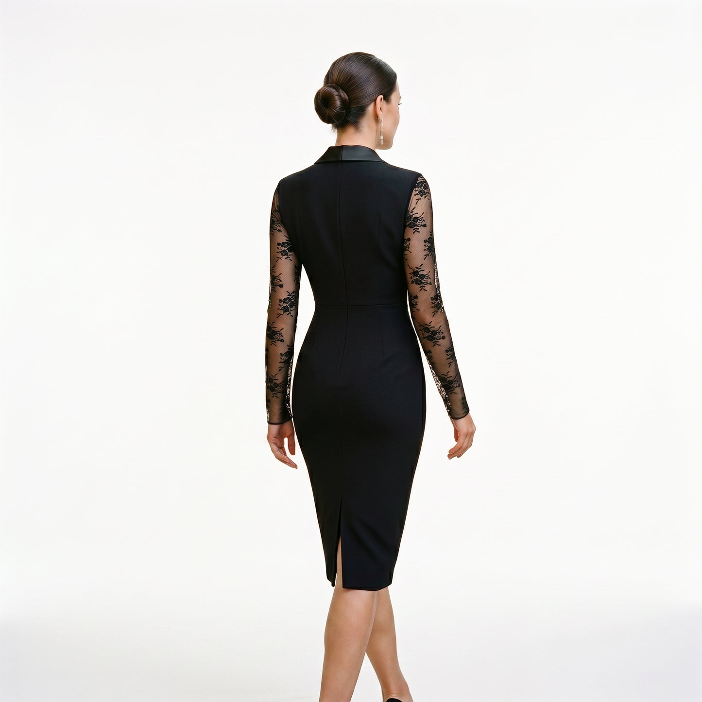 Sophia - Elegant Black Lace Cocktail Dress| DONE