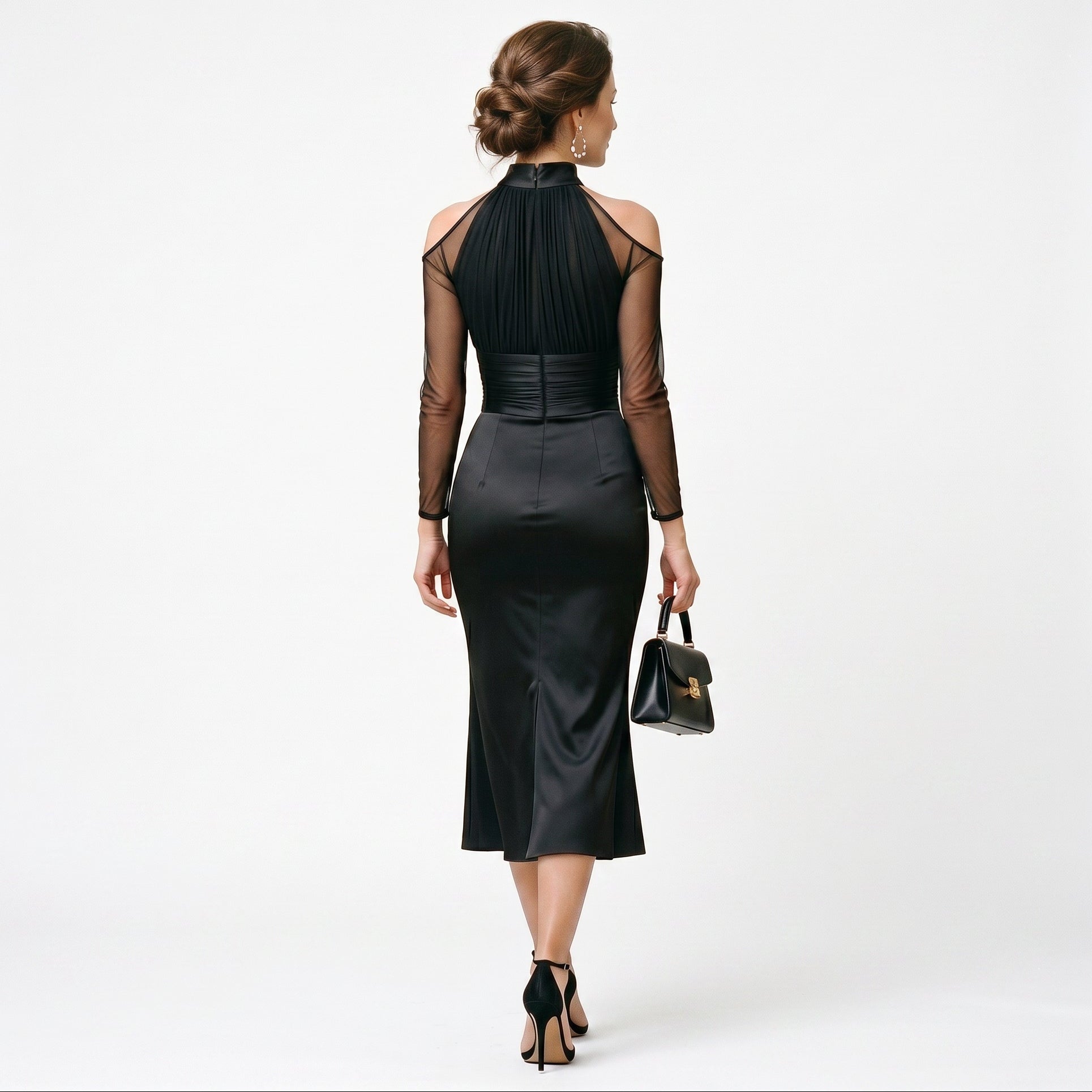 Sophia - Elegant Cold-Shoulder Formal Dress DONE