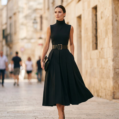 Sophia - Elegant High-Neck Maxi Dress for Women DONE