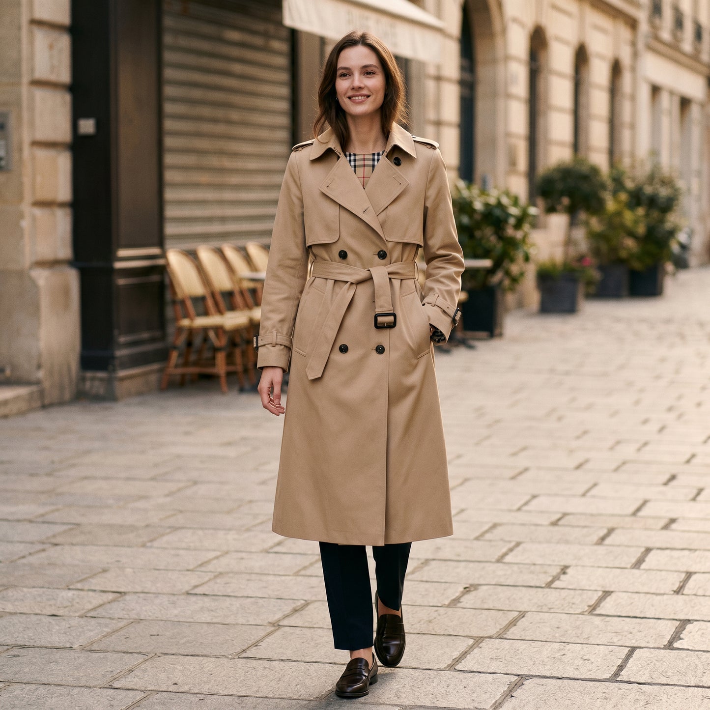 Sophia - Elegant Long Trench Coat for Women DONE 05-22-2026