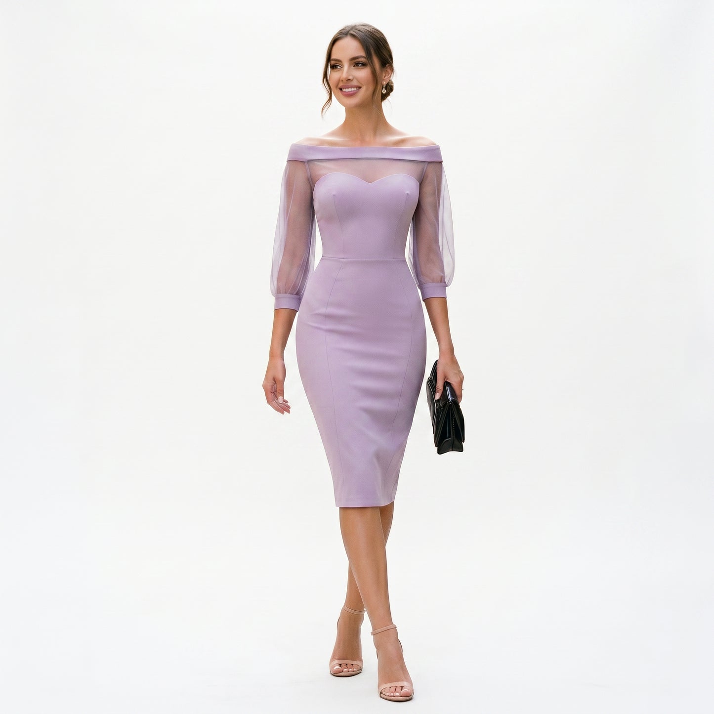 Sophia - Elegant Off-Shoulder Cocktail Dress DONE
