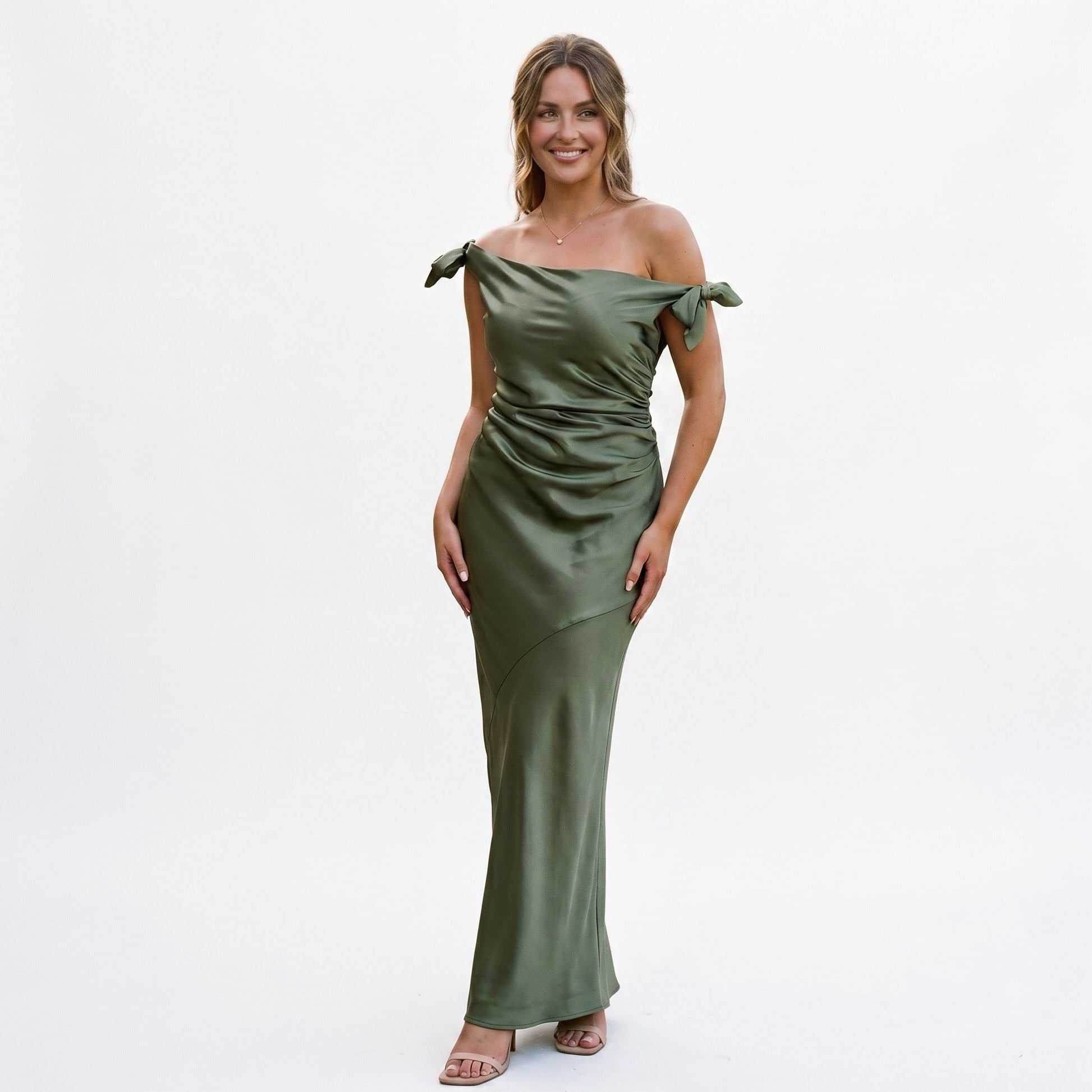 Sophia | Elegant Off-Shoulder Summer Wedding Guest Dress DONE 05-27-2026
