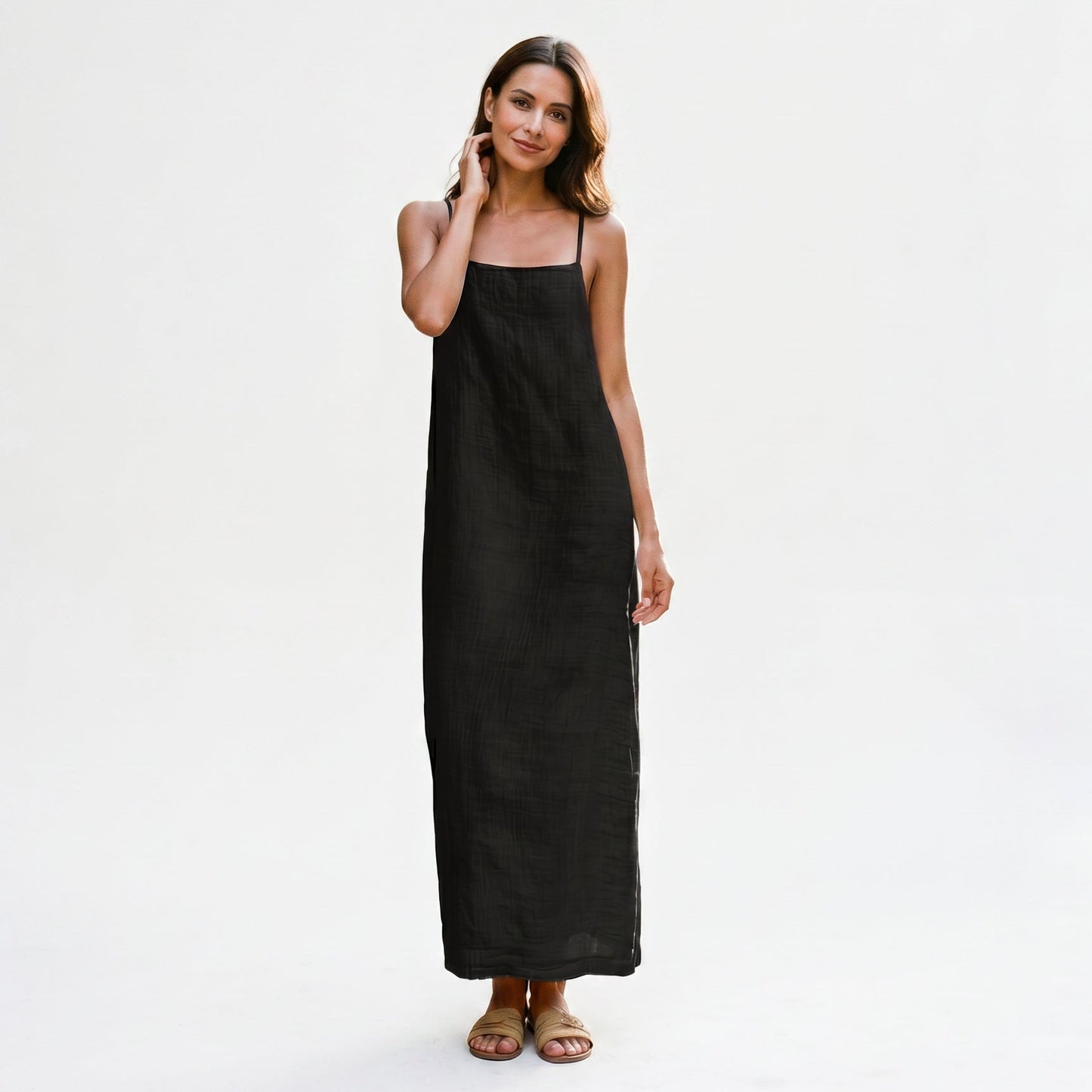 Sophia - Elegant Red Cotton Maxi Dress for Women done 06-22-2026