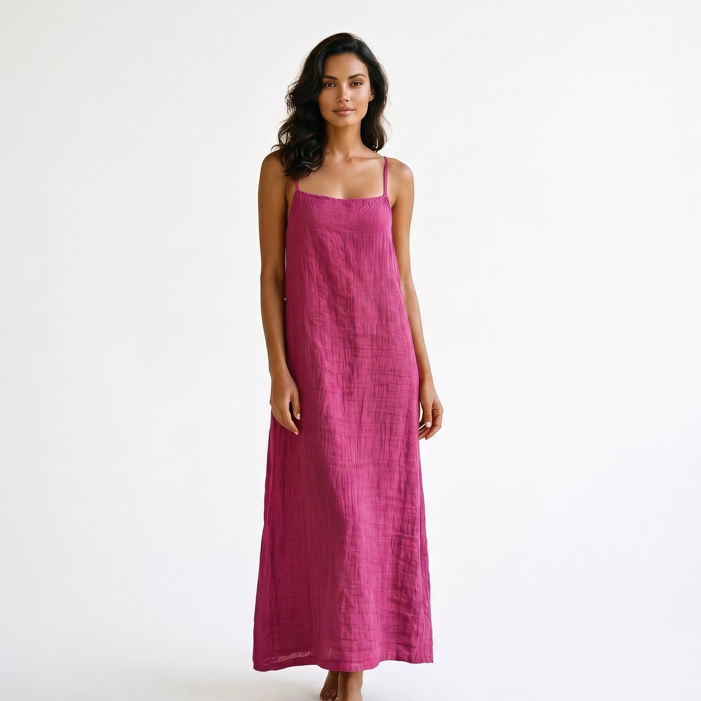 Sophia - Elegant Red Cotton Maxi Dress for Women done 06-22-2026