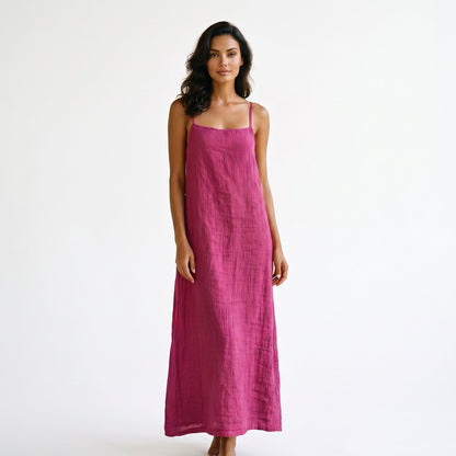 Sophia - Elegant Red Cotton Maxi Dress for Women done 06-22-2026