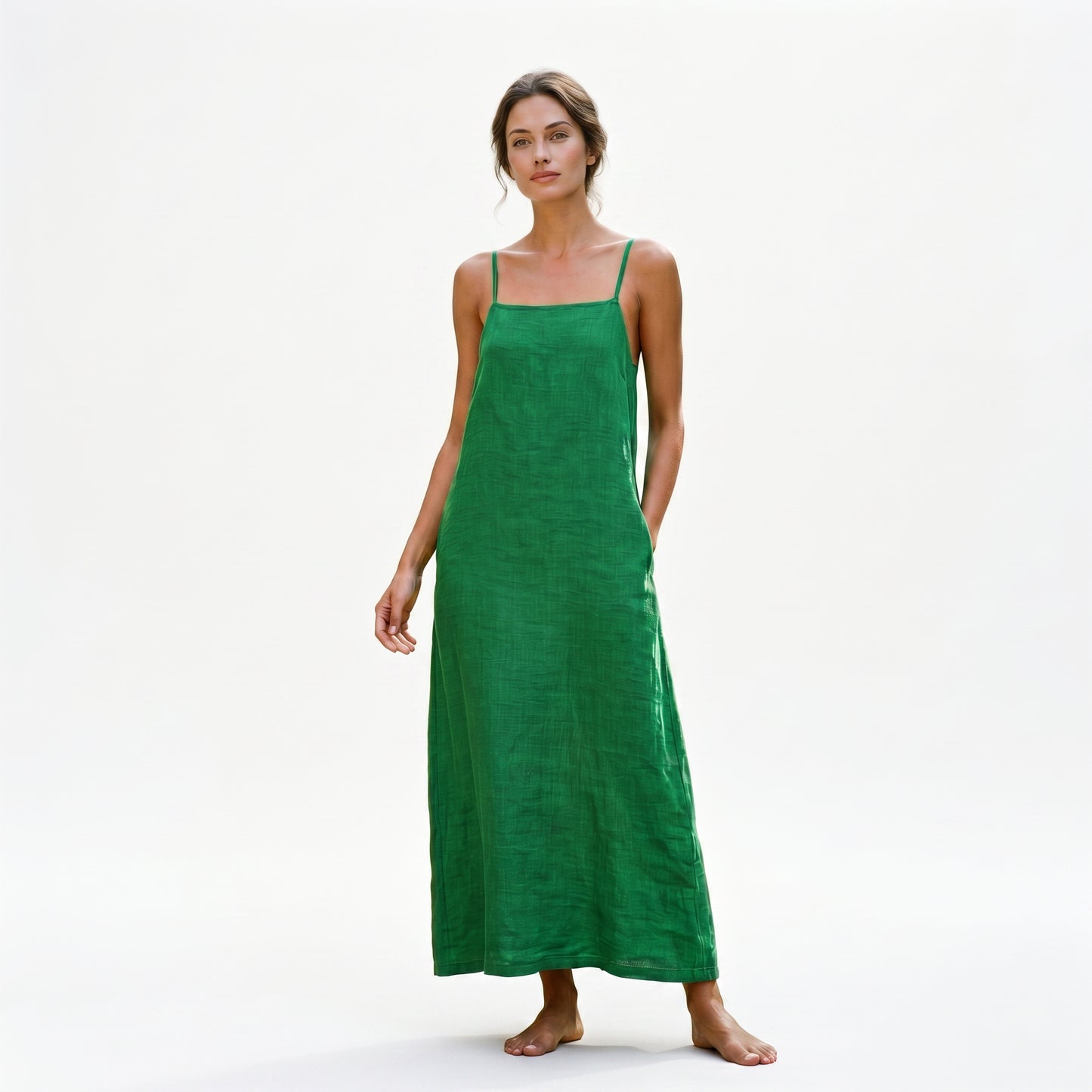 Sophia - Elegant Red Cotton Maxi Dress for Women done 06-22-2026