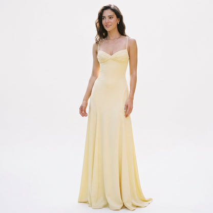 Sophia | Elegant Soft Drape White Maxi Dress for Women DONE 05-21-2026