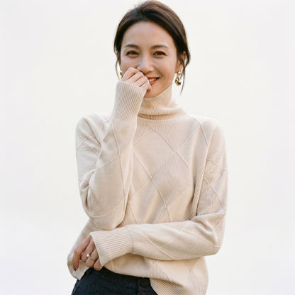 Sophia | Elegant Warm Cashmere Turtleneck Shirt for Women DONE 06-10-2026