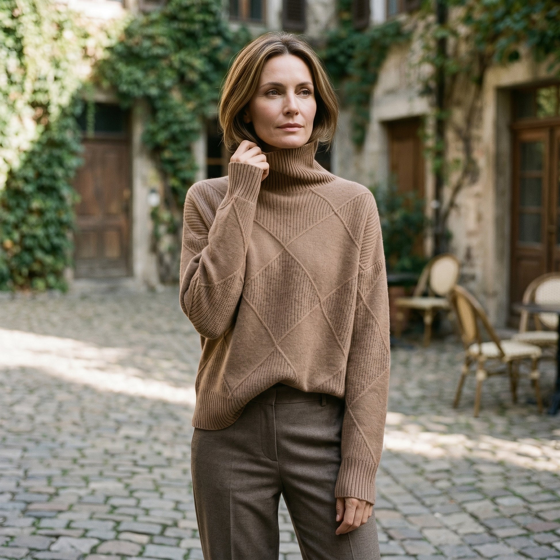 Sophia | Elegant Warm Cashmere Turtleneck Shirt for Women DONE 06-10-2026
