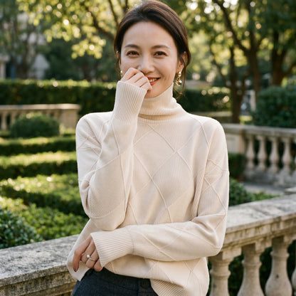 Sophia | Elegant Warm Cashmere Turtleneck Shirt for Women DONE 06-10-2026