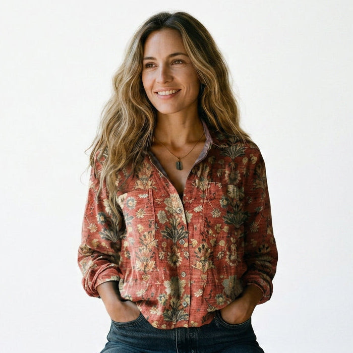 Sophia - Vintage Floral Womens Shirt DONE
