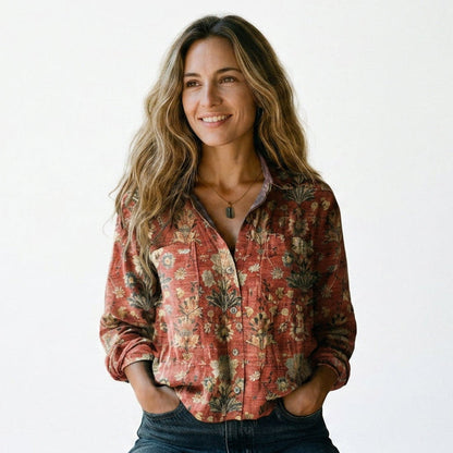 Sophia - Vintage Floral Womens Shirt DONE