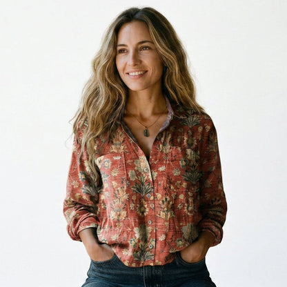 Sophia - Vintage Floral Womens Shirt DONE