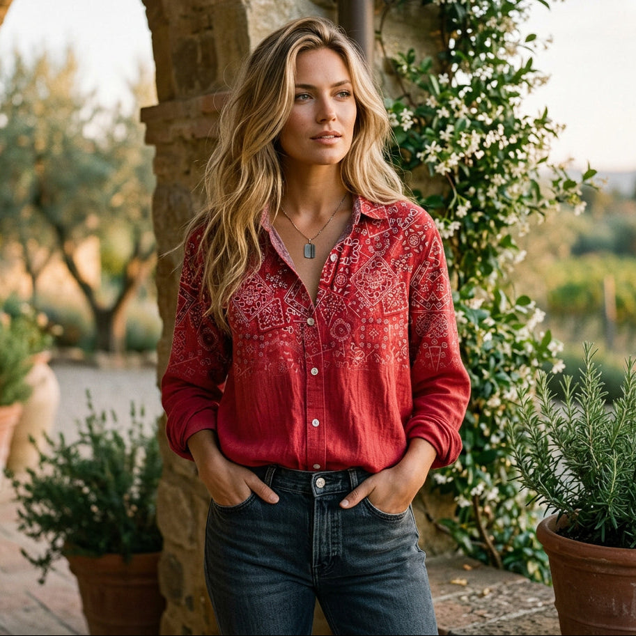 Sophia - Vintage Floral Womens Shirt DONE