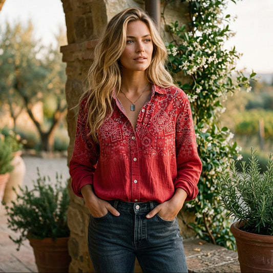 Sophia - Vintage Floral Womens Shirt DONE