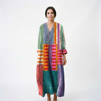 Sophie | Colorful Oversized Linen Maxi Dress for Women DONE 06-05-2026
