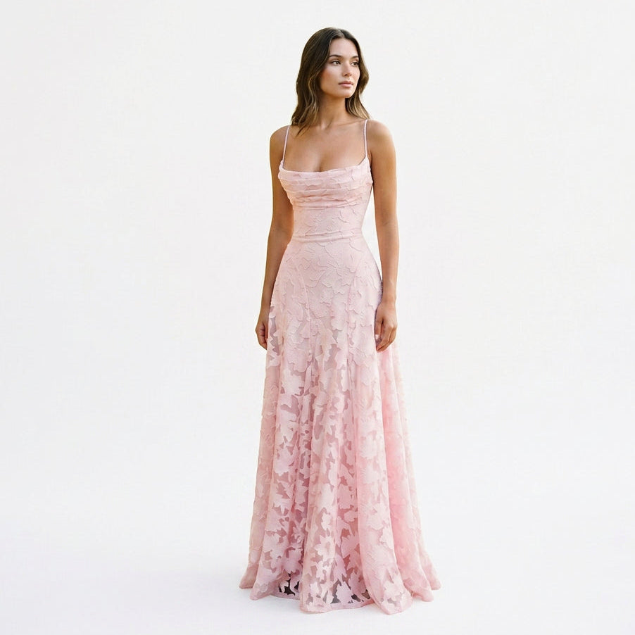 Sophie | Elegant Lace Maxi Evening Gown for Formal Events DONE 06-11-2026