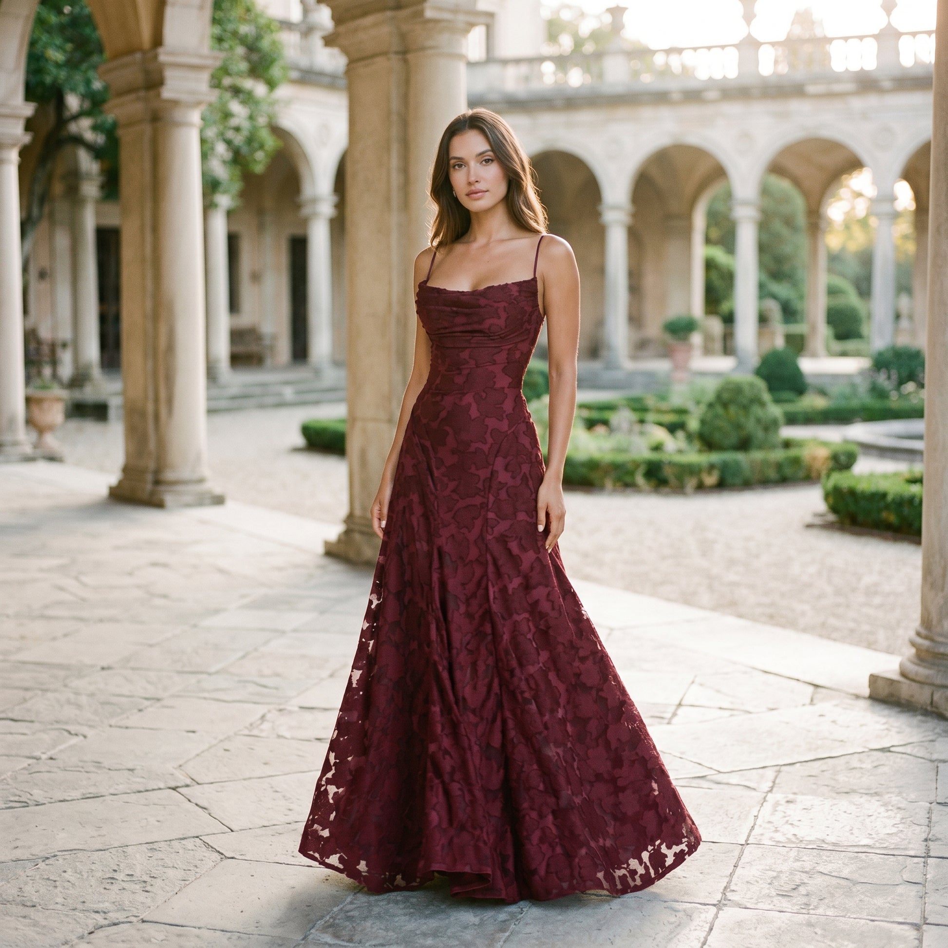 Sophie | Elegant Lace Maxi Evening Gown for Formal Events DONE 06-11-2026