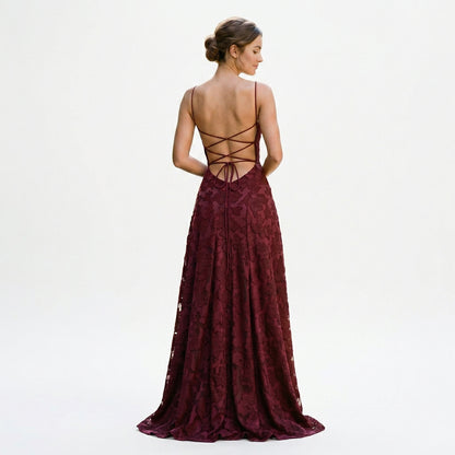 Sophie | Elegant Lace Maxi Evening Gown for Formal Events DONE 06-11-2026