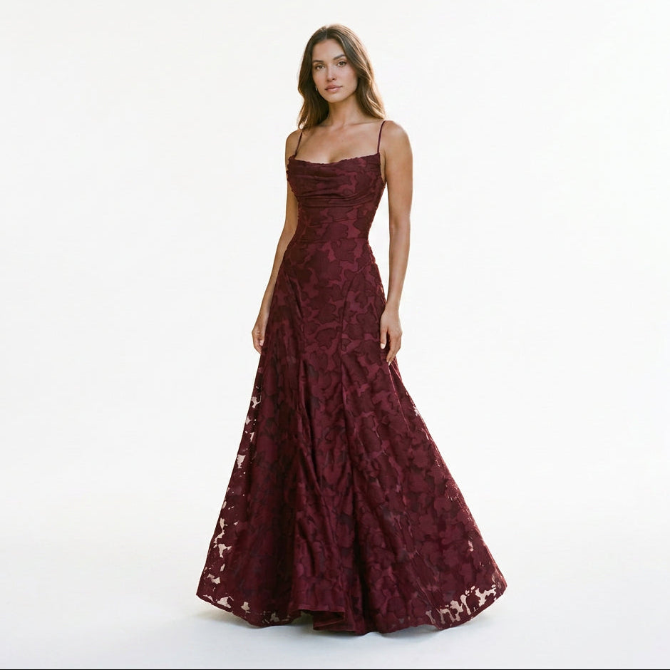 Sophie | Elegant Lace Maxi Evening Gown for Formal Events DONE 06-11-2026