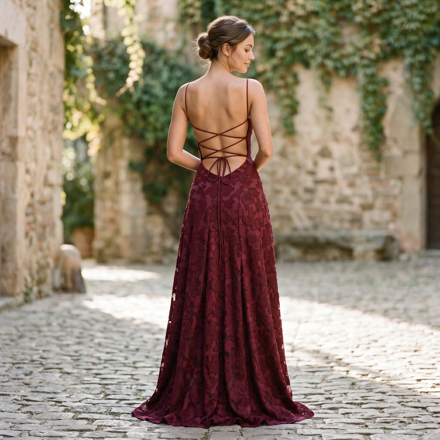 Sophie | Elegant Lace Maxi Evening Gown for Formal Events DONE 06-11-2026