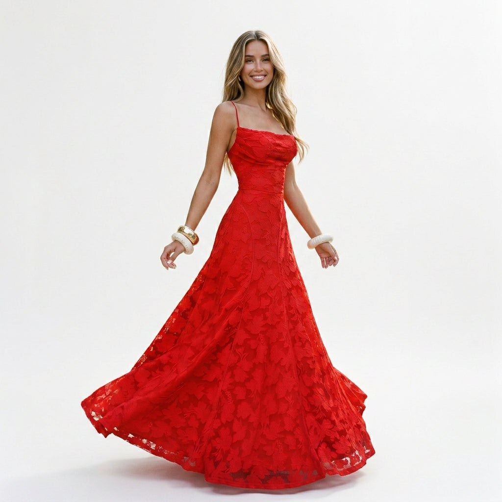 Sophie | Elegant Lace Maxi Evening Gown for Formal Events DONE 06-11-2026