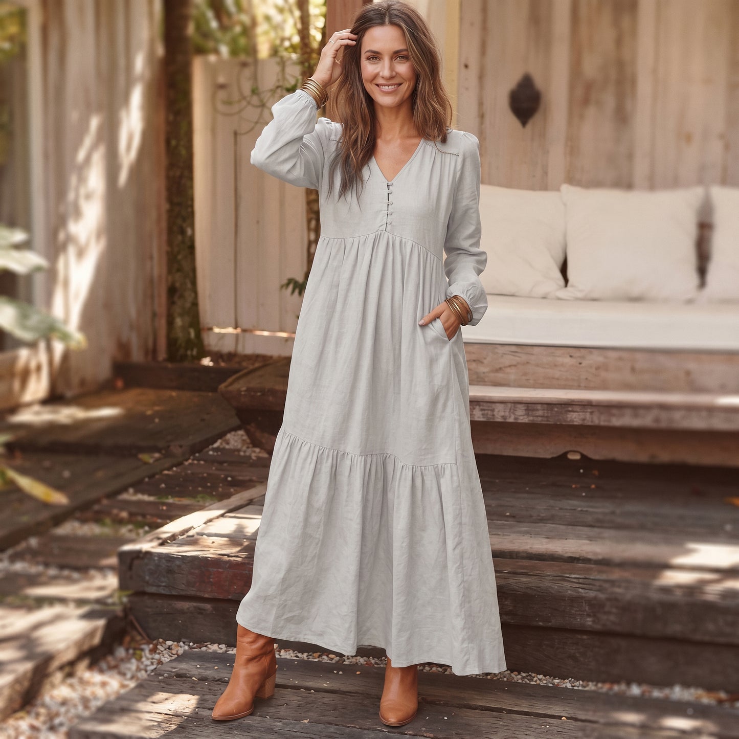 Sophie | Retro Elegant Long-Sleeved Women's Dress done 05-20-2026