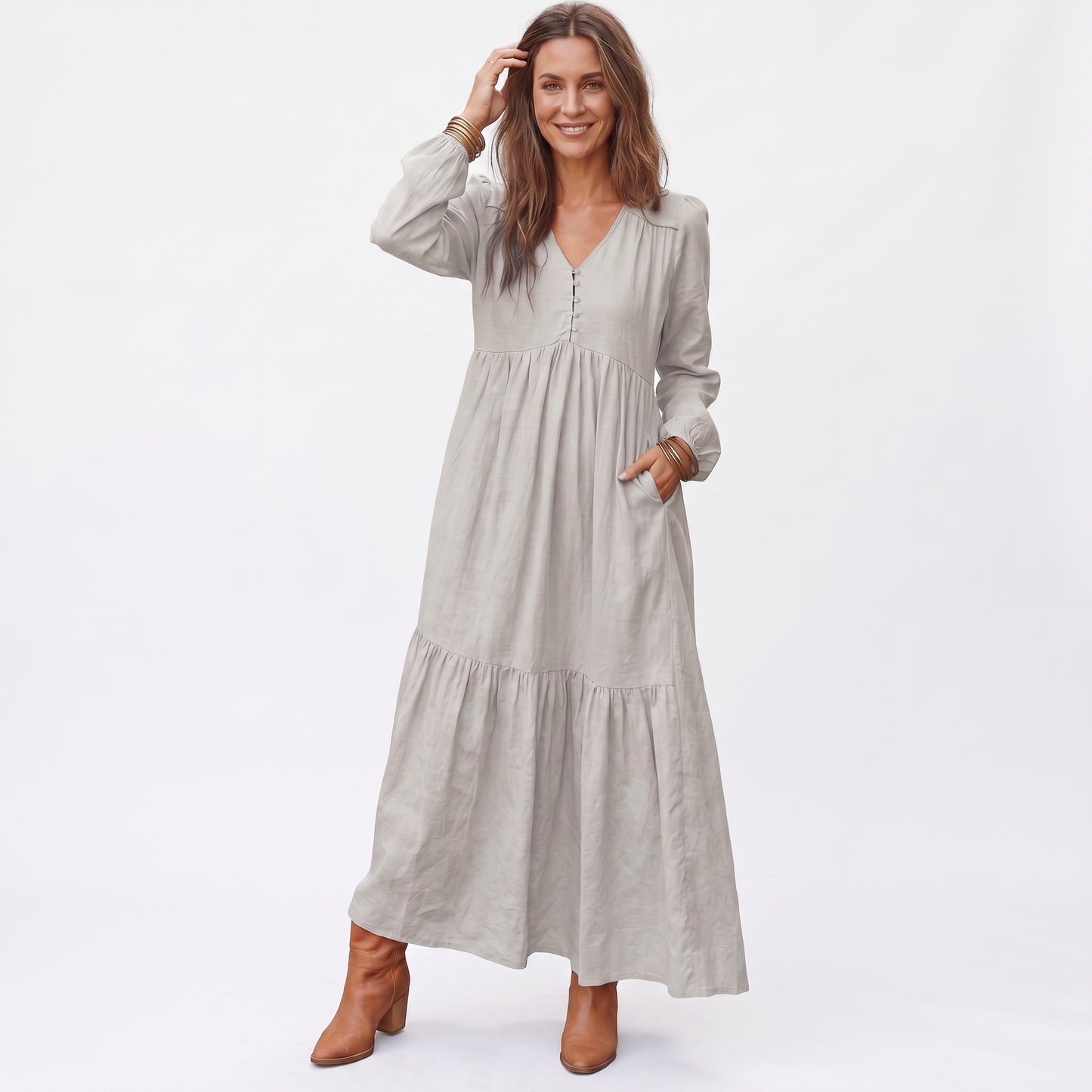 Sophie | Retro Elegant Long-Sleeved Women's Dress done 05-20-2026