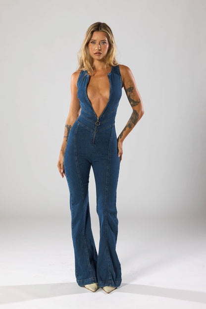 Sophie | Chic Comfortable Denim Jumpsuit for Women 0