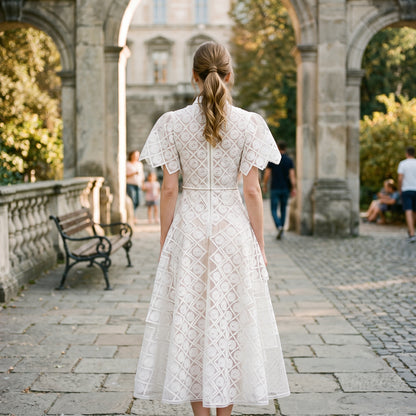 Stacy - Elegant Floral Lace Evening Dress for Formal Events