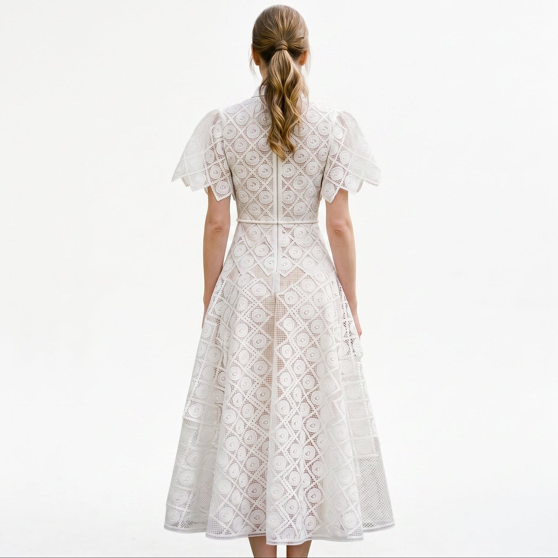 Stacy - Elegant Floral Lace Evening Dress for Formal Events