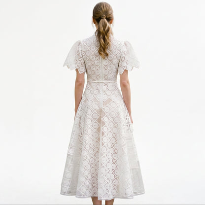Stacy - Elegant Floral Lace Evening Dress for Formal Events
