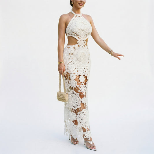 Stylish Hollow Out Maxi Dress for Women