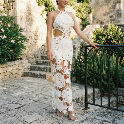 Stylish Hollow Out Maxi Dress for Women