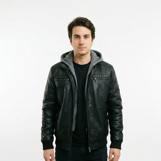 Stylish Hooded Bomber Jacket for Cold Weather